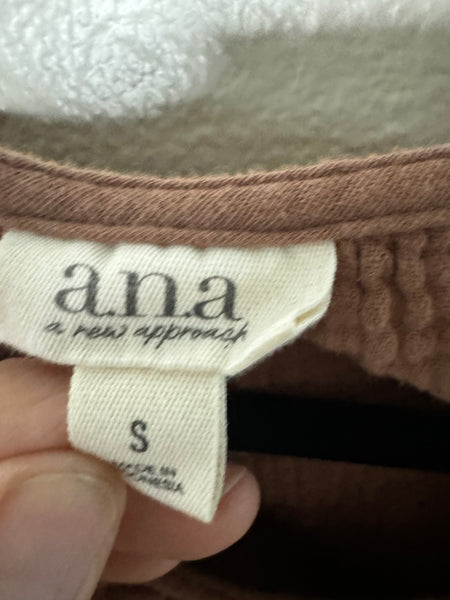 A.N.A. Women's Brown Long Sleeve Blouse