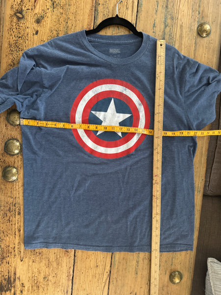 Marvel Men's Blue Captain American T-Shirt