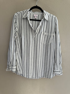 Isabel Maternity Blue & White Striped Blouse