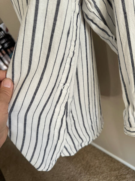 Isabel Maternity Blue & White Striped Blouse