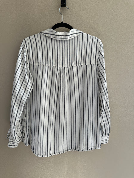 Isabel Maternity Blue & White Striped Blouse