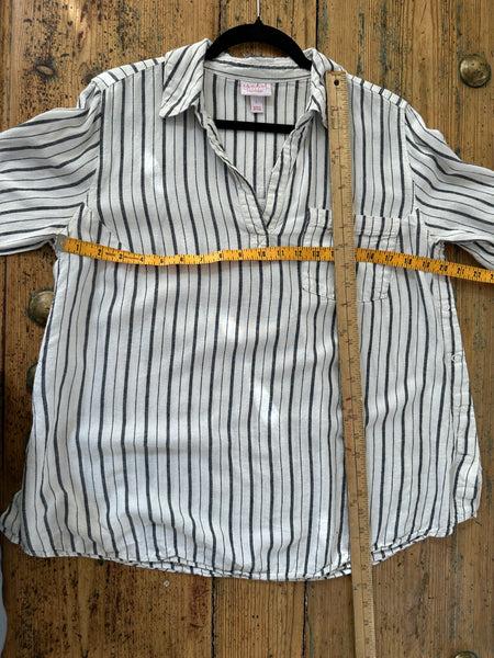 Isabel Maternity Blue & White Striped Blouse