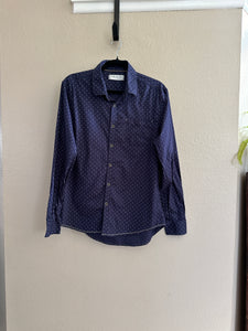 Level Ten Men's Navy Blue Button-Down Shirt