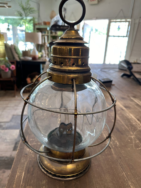 Vintage Brass Onion Ship Lantern