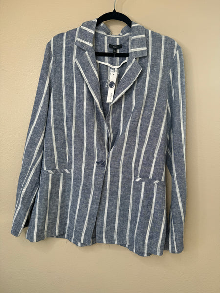 Drew Women's Blue Long Sleeve Blazer-NWT