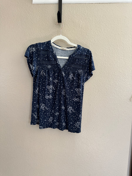 Rewind Blue Floral Blouse