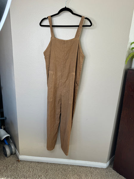 Universal Thread Women's Linen Brown Overalls