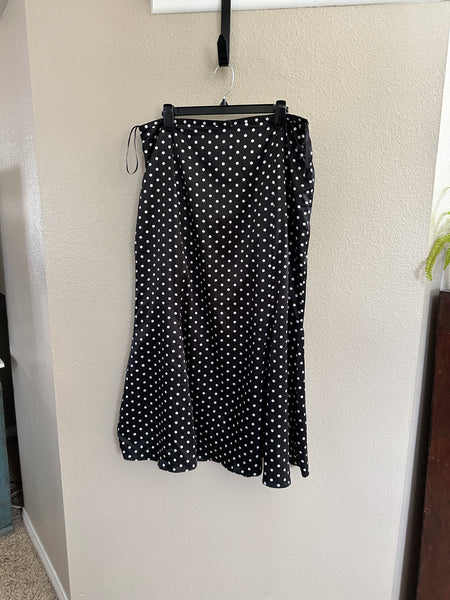 Newport News Black Polka Dot Skirt