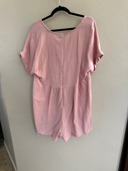 Emery Rose Pink Romper-NWT