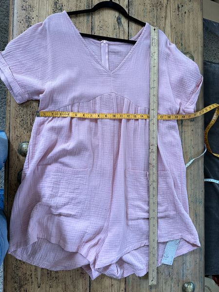 Emery Rose Pink Romper-NWT