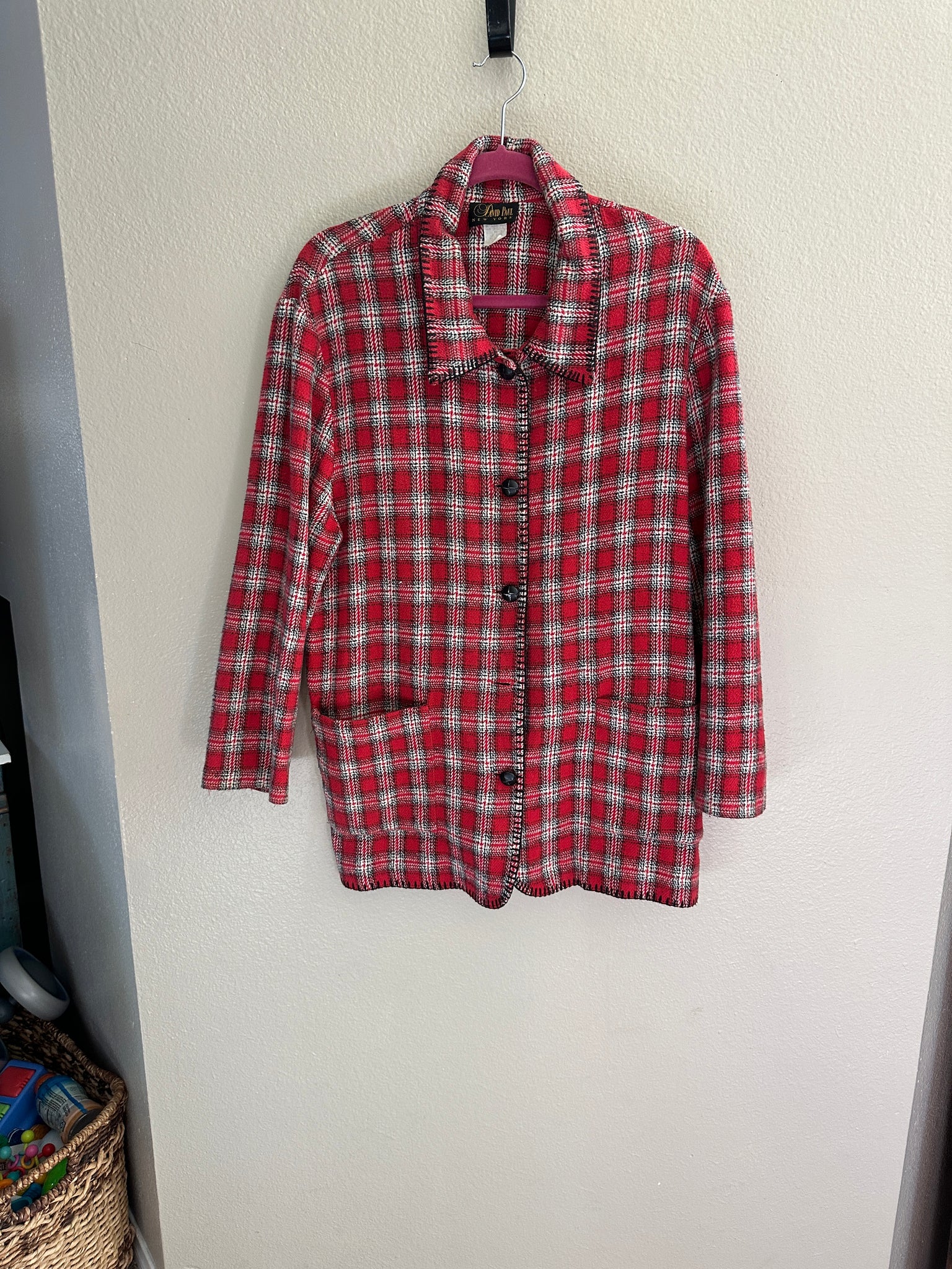 Vintage David Paul Red Plaid Jacket