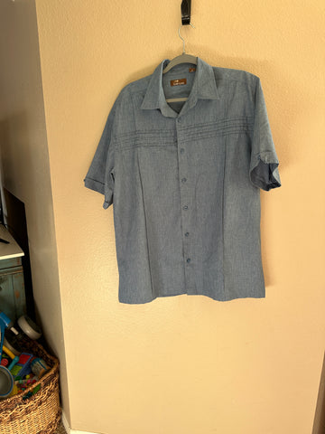 Cafe Luna Men's Blue Button-Down Shirt