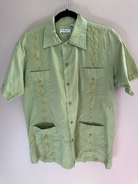 Vintage Chic Elegance Men's Button-Down Shirt