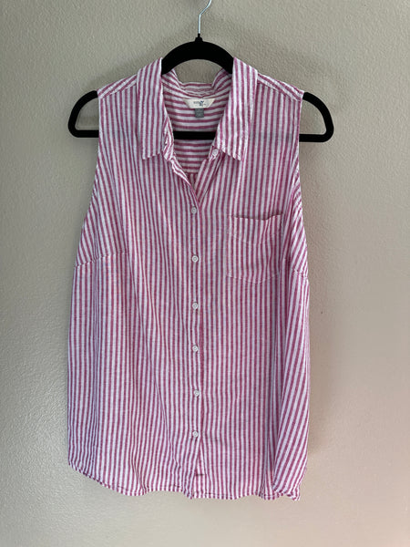 Terra & Sky Pink Striped Blouse