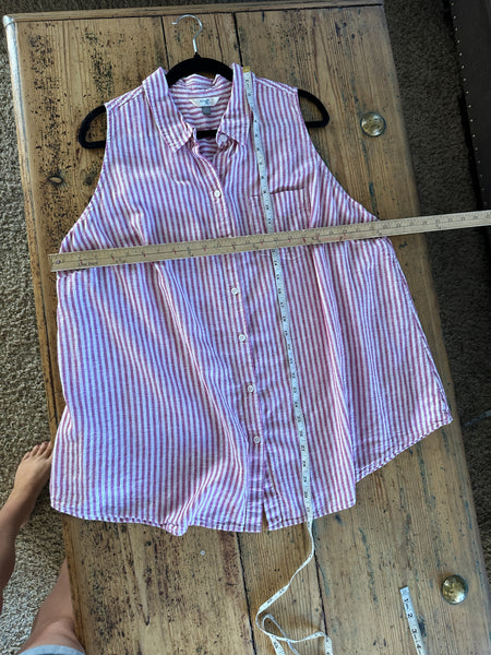 Terra & Sky Pink Striped Blouse