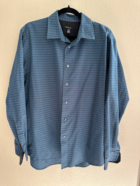 Van Heusen Blue Long Sleeve Dress Shirt