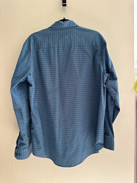 Van Heusen Blue Long Sleeve Dress Shirt