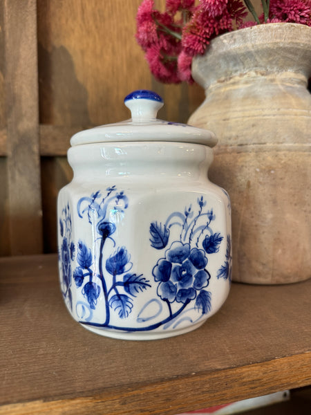 Vintage Hand Painted Thai Canister small