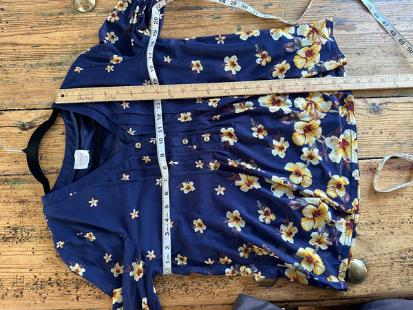 Siren Lily Blue Floral Blouse