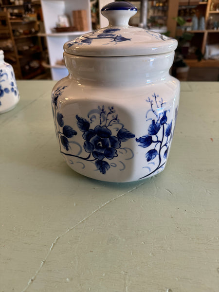 Vintage Hand Painted Thai Canister floral pattern