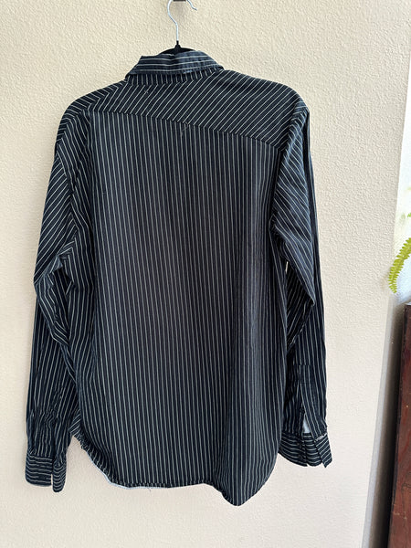 Volcom Black Striped Dress Shirt