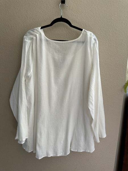 Style & Co White Blouse-small stain