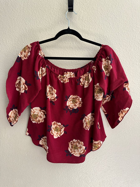 Vivace Red Floral Blouse