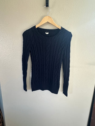 Vintage Womens J Crew Cotton Cable Knit Sweater