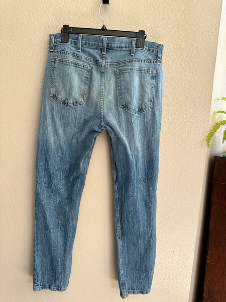 George Slim Straight Jeans-Small holes