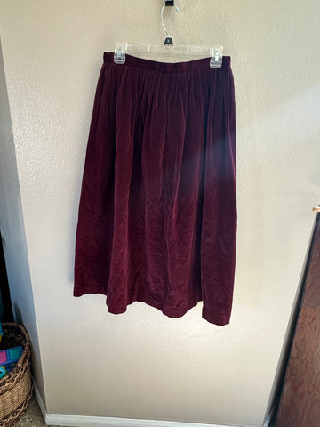 Vintage Red Velvet Ralph Lauren Skirt