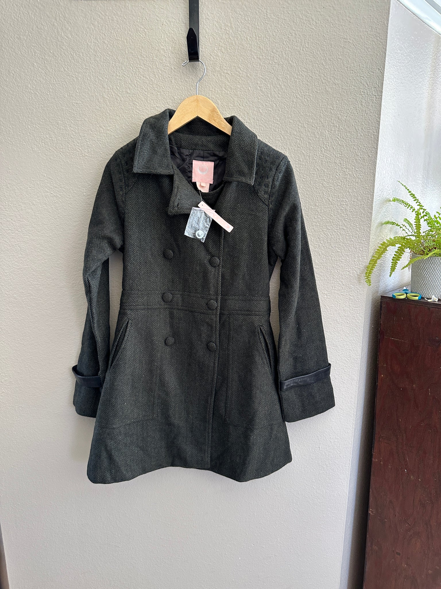 Stussy Black Peacoat-NWT