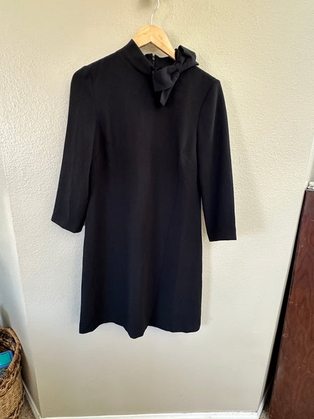 Vintage Eliza J Black dress with bow at Neck