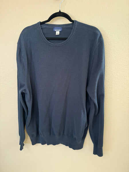 Basic Edition Men's Blue Long Sleeve Sweater