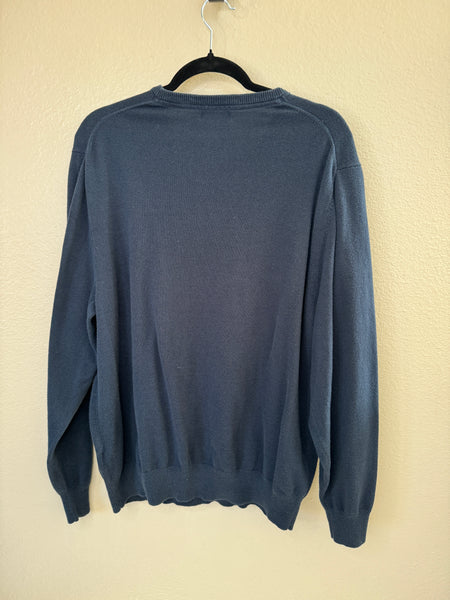 Basic Edition Men's Blue Long Sleeve Sweater