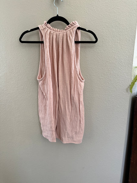 Sirens & Seashells Pink Sleeveless Blouse