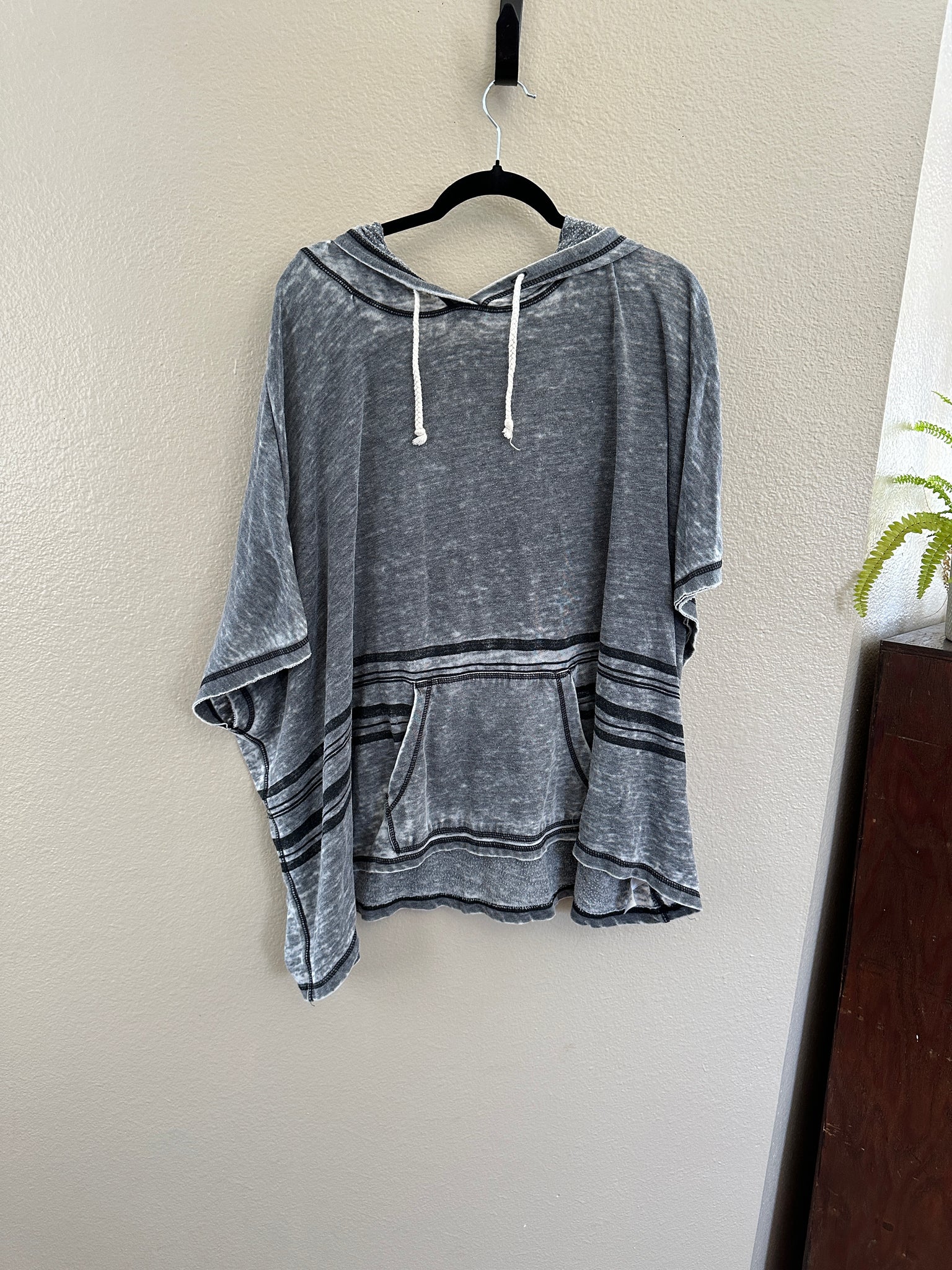 Roxy Gray Poncho Hoodie