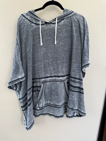 Roxy Gray Poncho Hoodie