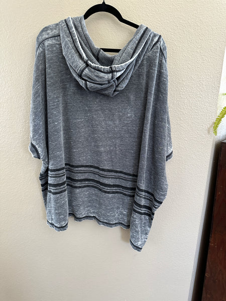 Roxy Gray Poncho Hoodie