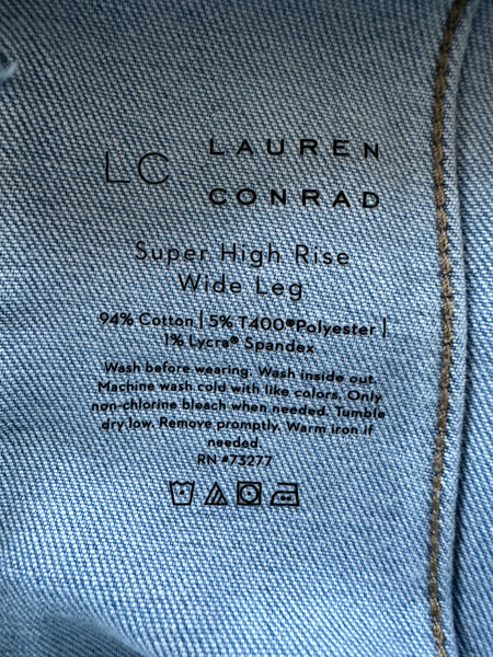 Lauren Conrad Women's Blue Super High Rise Wide Leg Jeans