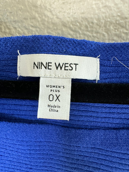 Nine West Plus Women's Blue Sweater