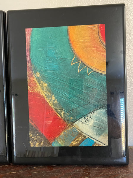 Pair of Vintage Abstract Art picture 1