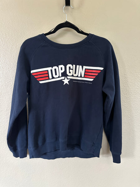 Forever 21 Womens Blue Top Gun Graphic Sweatshirt