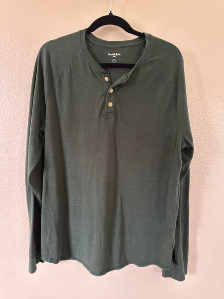 Goodfellow Men's Green Long Sleeve Shirt