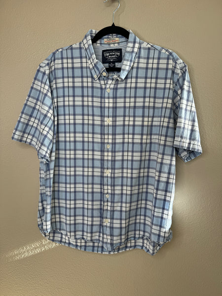 The New Ivy Brand Men's Blue Short Sleeve Shirt