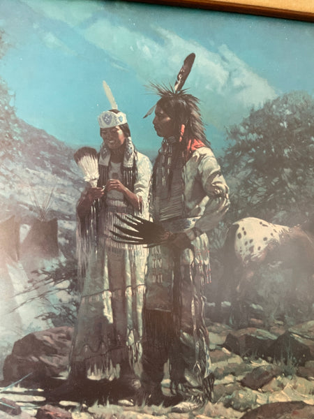Comanche Moon Limited Signed Lithograph by Robert Summers closeup american indians