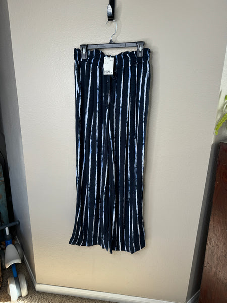 H&M Women's Wide Cut Blue Pants-NWT