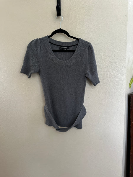 Club Monaco Gray Short Sleeve Sweater