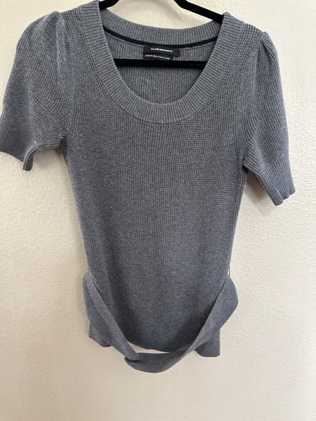 Club Monaco Gray Short Sleeve Sweater