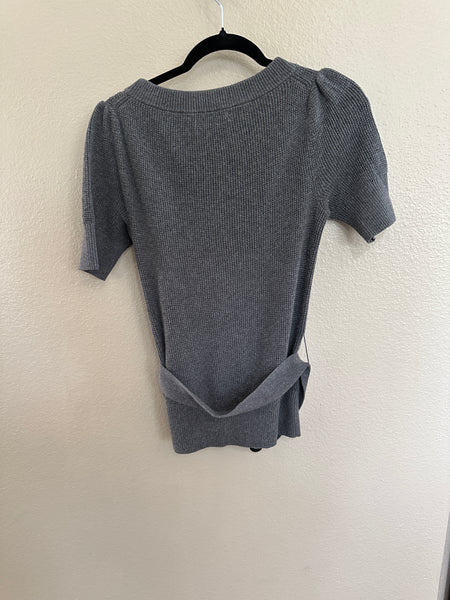 Club Monaco Gray Short Sleeve Sweater