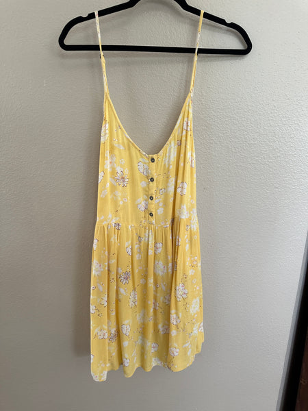 Billabong Women's Yellow Spaghetti Strap Dress